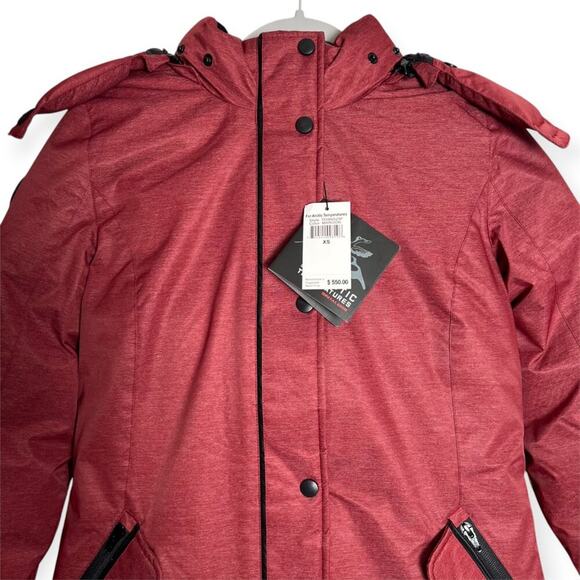NEW Triple F.A.T. Goose Down Fur Hood Jacket SIZE XS Winter Maroon Coat NWT $550 - Picture 15 of 16